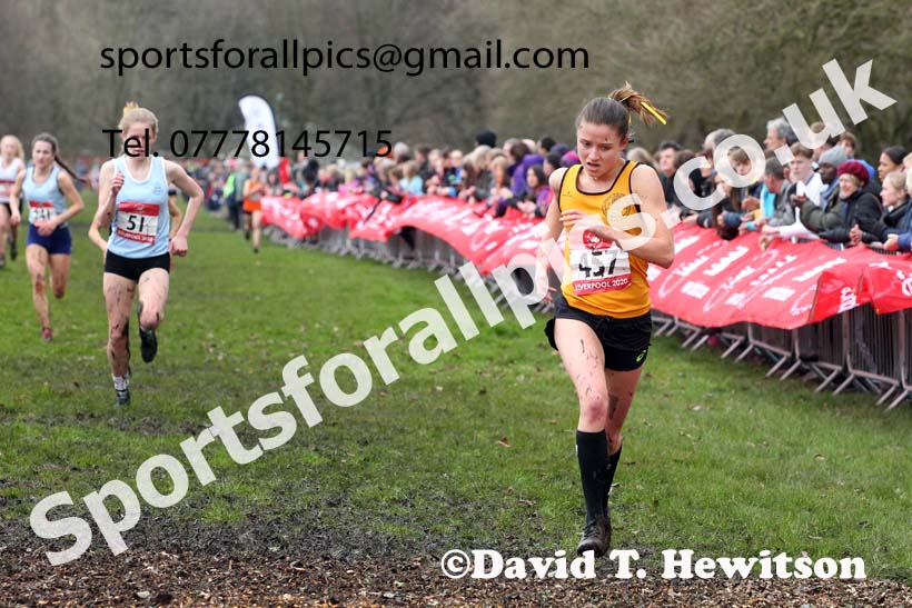 Senior girls, 2020 New Balance English Schools Champs., Sefton Park, Liverpool. Photo: David T. Hewitson/Sports for All Pics